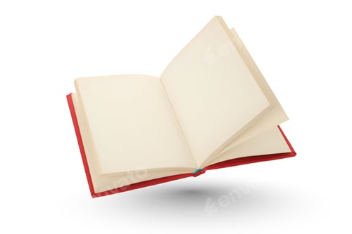 Preview: Blank pages of a book ready for notes and ideas, on white