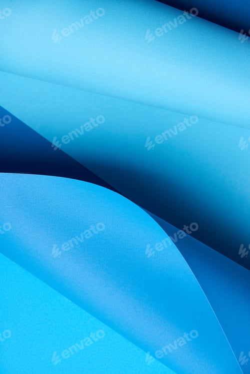 Preview: close-up view of creative bright blue abstract paper background