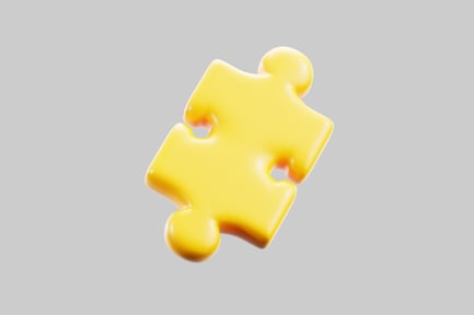 Preview: Yellow puzzle piece element