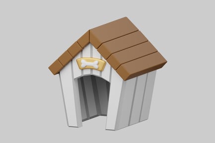 Preview: Doghouse with bone sign