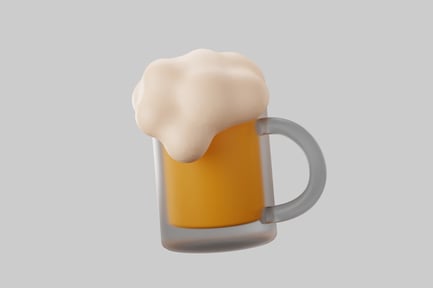 Preview: Glass mug filled with beer.