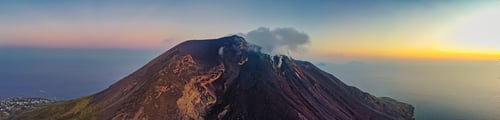 Preview: Beautiful view of the Stromboli volcano at sunset, Italy