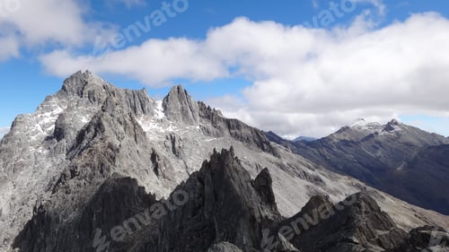 Preview: Rocky Mirror peak, Humboldt peak in Bompland, Merida, Venezuela under a cloudy sky