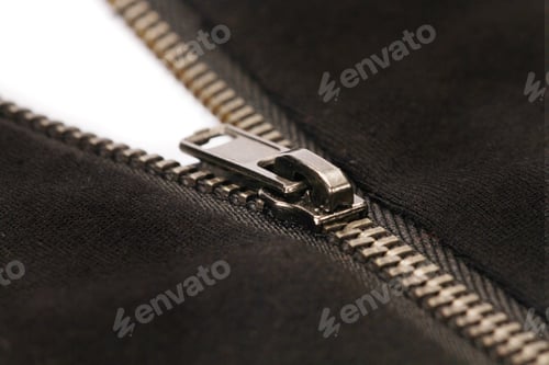 Preview: Closeup shot of a black shirt with zipper