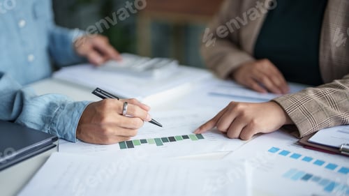 Preview: Serious team meeting business Diversity people in modern boardroom meeting room professional