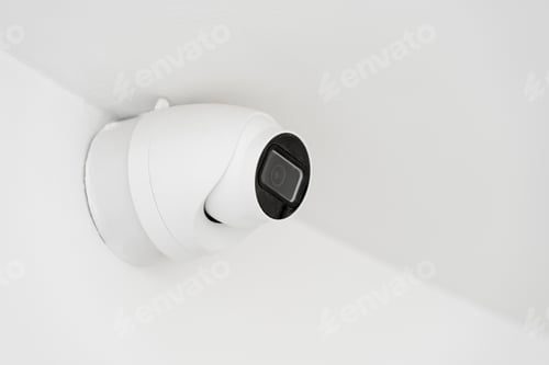 Preview: Concept of security, object protection. Invisible, the video surveillance camera