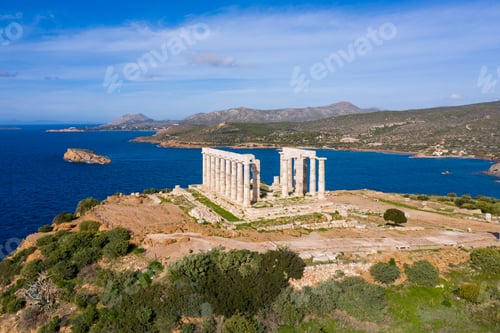 Preview: Cape Sounio, Poseidon temple archaeological site, Attica, Greece
