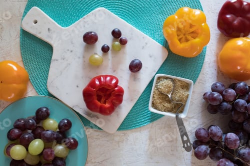 Preview: Ingredients For Pickled Tomato Peppers Filled With Grapes