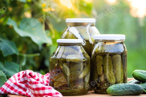 Preview: pickled cucumbers for winter organic food