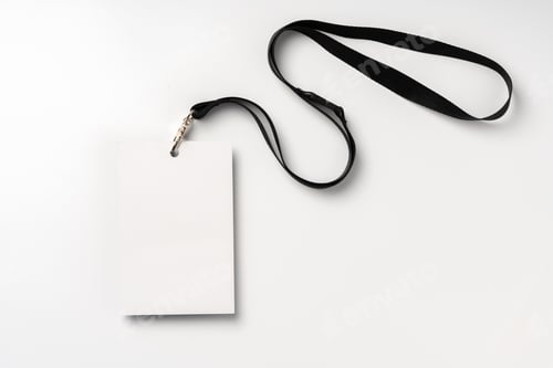 Preview: Blank bagde mockup isolated on white background