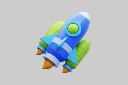 Preview: 3D Rocket Ship Launching