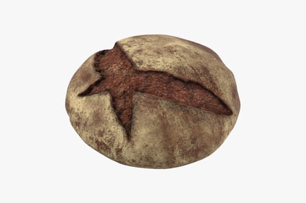 Preview: Crusty Round Bread Loaf with Star Cut