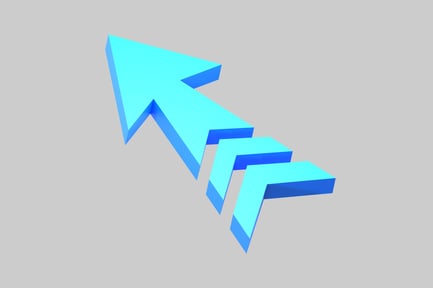 Vista previa: Elemento de diseño de flecha de progreso hacia arriba