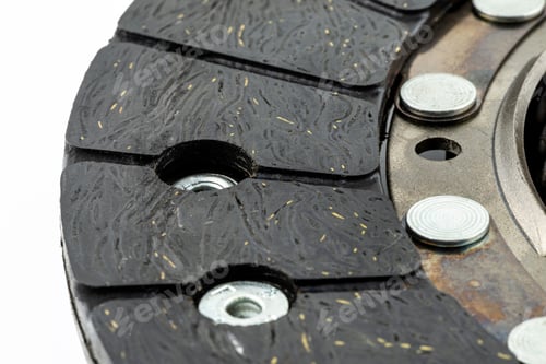 Preview: Used car clutch, macro shots for friction linings, isolated on a white background.