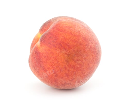 Preview: Ripe peach fruit isolated on white background