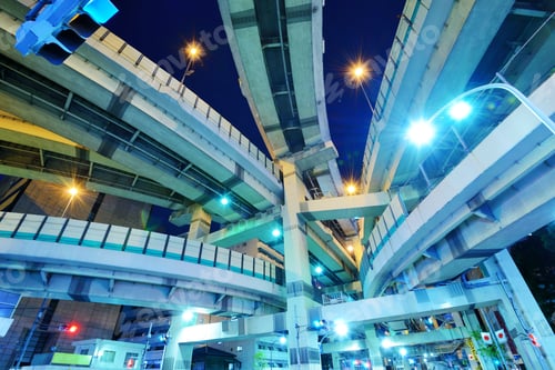 Preview: Tokyo - January 3: Hakozaki Junction January 3, 2013 In Tokyo, Japan. The Junction Is Part Of The