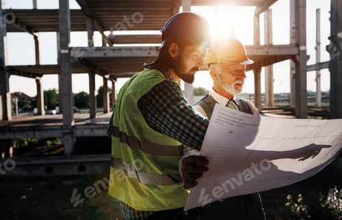 Preview: Picture of construction engineer working on building site