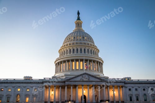 Preview: United States Capitol Building at sunset - Washington, DC, USA