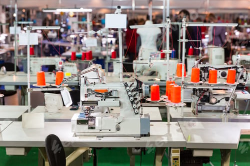 Preview: Sewing factory, nobody, overlock machines
