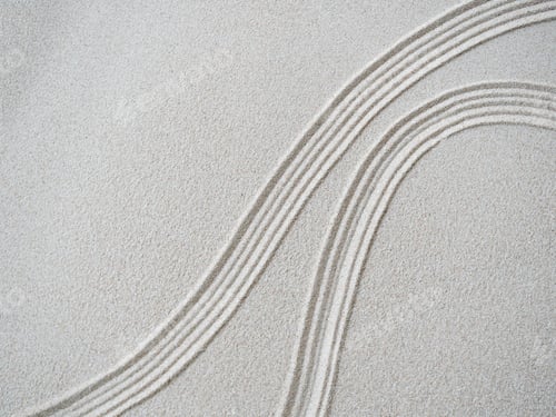 Preview: Zen Garden japanese with White Pebble and Texture