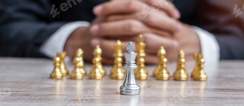 Preview: Strategic Chess Game with Business Leader