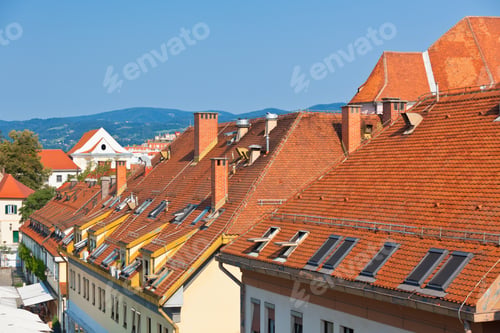 Preview: Skyline of Maribor city in the sunny day, Slovenia
