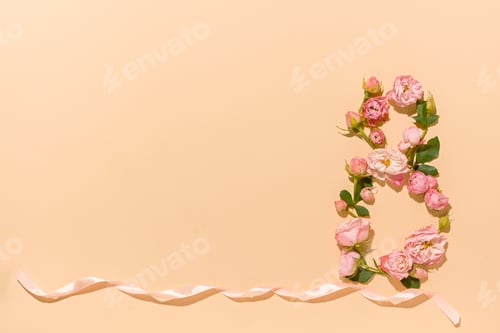Preview: International Women's Day. Flower composition
