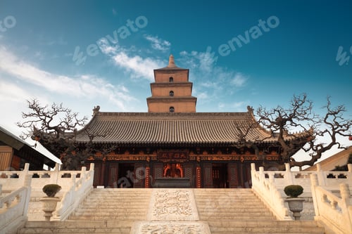 Preview: the great buddha’s hall with giant wild goose pagoda