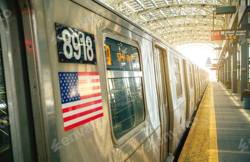 Preview: Train stopped in New York City subway station