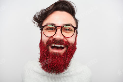 Preview: Cheerful handsome man with red beard
