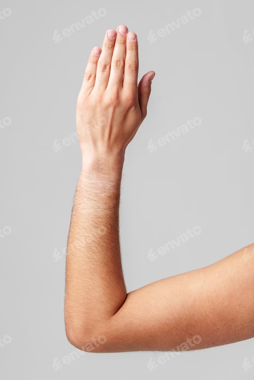 Preview: A person hand gesture against a neutral background