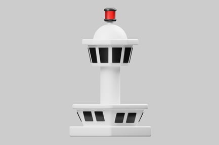 Preview: Stylized control tower with red light