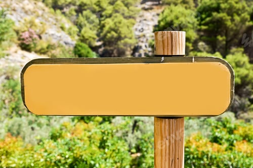 Preview: Yellow billboard at countryside