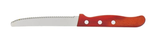 Preview: kitchen knife with serrated blade and wooden handle