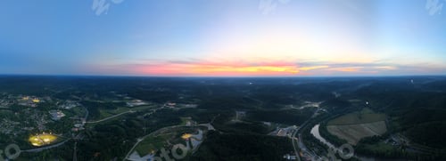 Preview: Aerial view of a picturesque Kentucky sunset