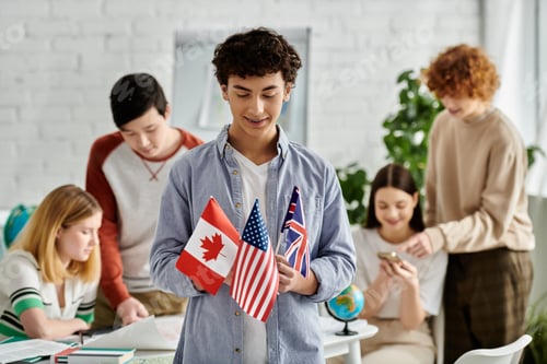 Preview: Teenager Holds Flags at UN Model Conference