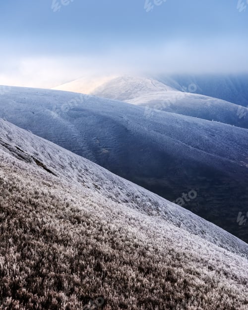 Preview: Fantastic autumn landscape with frost