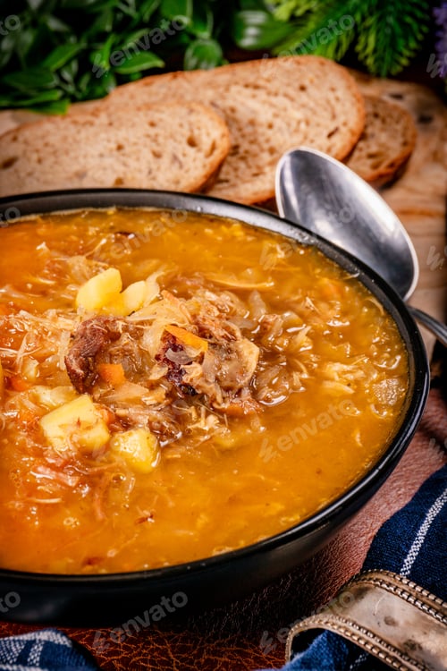 Preview: Traditional sour cabbage soup.