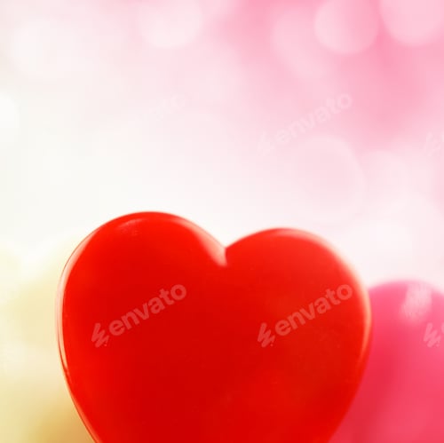 Preview: Sweet Color Hearts On Bokeh Background For Romantic Background