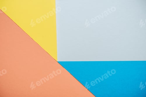Preview: top view of colorful geometrical background with copy space