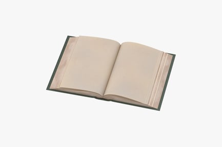 Preview: Open Classic Book with Green Cover