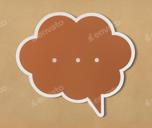 Preview: Conversation speech bubble cut out icon