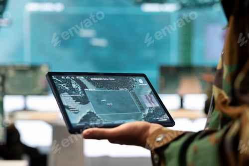Preview: Navy operations engineer following enemy warship trajectory on CCTV imagery