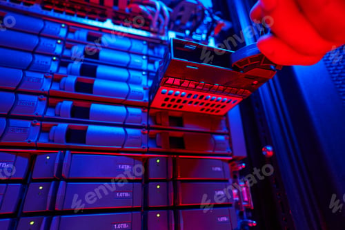 Preview: It engineer is disassembling and repairing computer server in data center