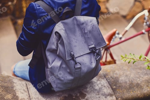 Preview: Traveler male with a backpack.