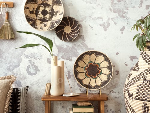 Preview: The stylish ethnic composition at living room interior