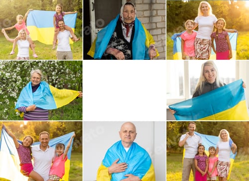 Preview: Collage of photos on the theme of Ukraine