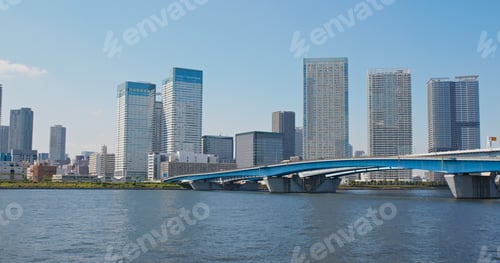 Preview: Tokyo, Japan 07 July 2019: Odaiba district in Tokyo city