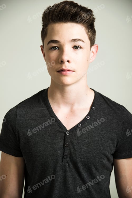 Preview: Portrait of serious looking teenager