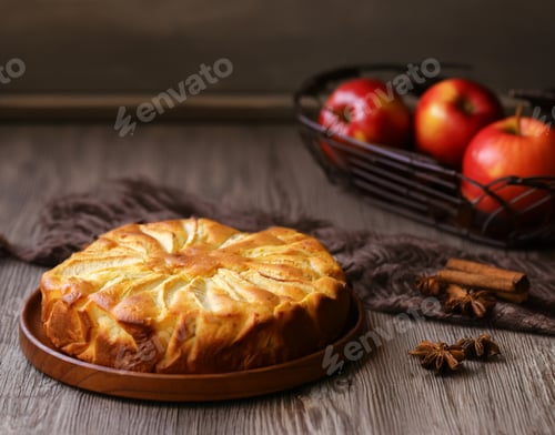 Preview: homemade apple pie for dessert
